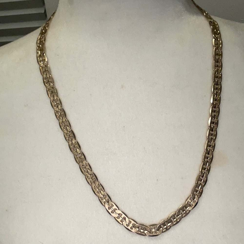 GOLD PLATED Silver chain. 14K - Picture 3 of 4